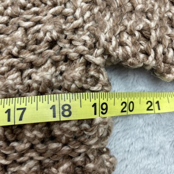 Vintage Express Cardigan Sweater Womens M Marled Brown Chunky Button Up Pockets - Picture 6 of 8